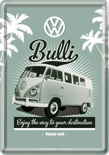 Метална картичка S - VW Bulli Enjoy the way