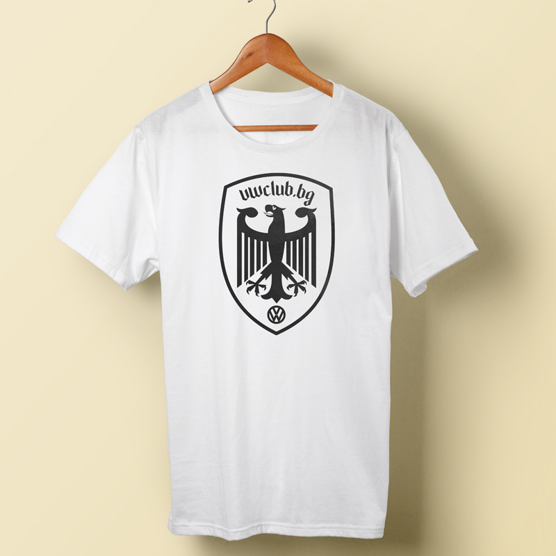 Тениска VWclub Adler Бяла